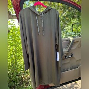 Calvin Klein Khaki Women's  Hoodie dress